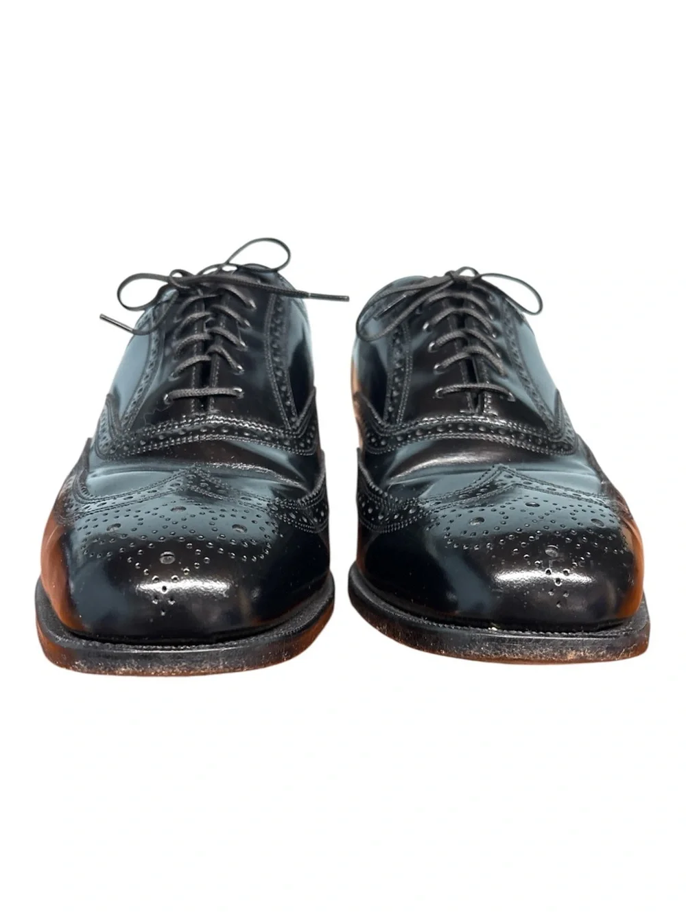 Florsheim Mens Lexington Wingtip Oxford Dress Shoes Size 10 D Brogue Lace Black